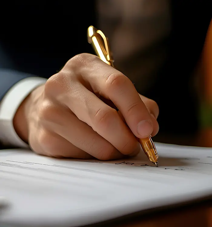 &Eacute;tape de la signature du contrat